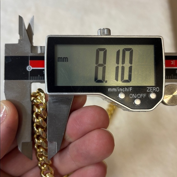 NEW 55g AAA CZ Cuban Chain 18k Yellow Gold Filled Necklace - Picture 5 of 5